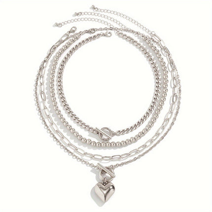 Delicate Heart Pendant Necklace Set | Minimalist Jewelry Collection | Versatile Everyday Glamour | Luxurious Yet Subtle Accessories