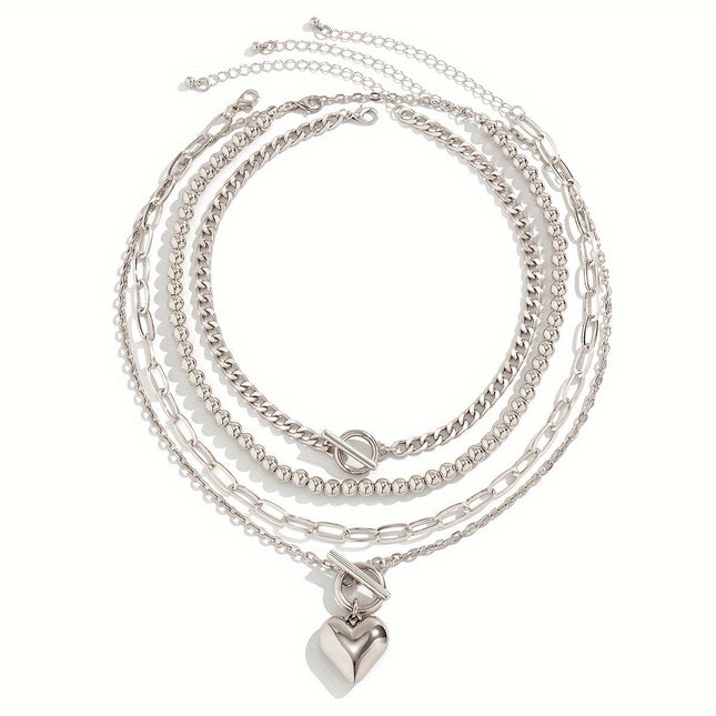Delicate Heart Pendant Necklace Set | Minimalist Jewelry Collection | Versatile Everyday Glamour | Luxurious Yet Subtle Accessories