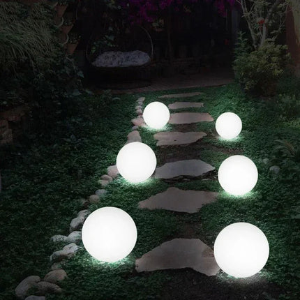GlowSphere | Spherical Outdoor Accent Lighting | Weatherproof LED Garden Light with Remote | 16 Color Options | Ideal for Patios, Lawns, Verandas | Long-lasting Battery | Indoor/Outdoor Use