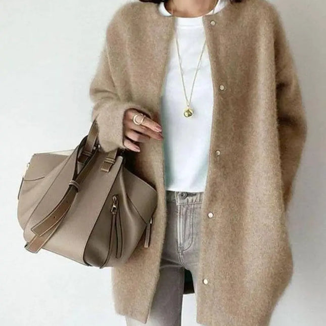 Kath | Women's Wool & Mohair Blend Cardigan | Elegant Versatile Layer | Cozy Softness | Chic Design