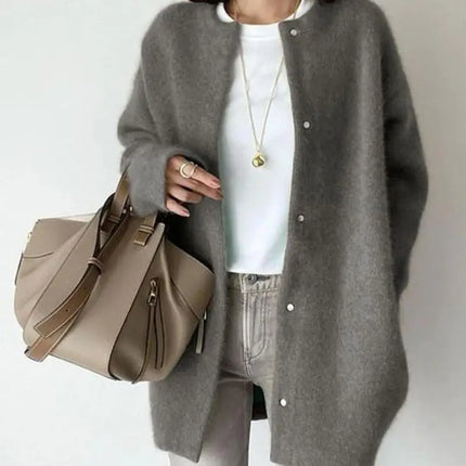 Kath | Women's Wool & Mohair Blend Cardigan | Elegant Versatile Layer | Cozy Softness | Chic Design