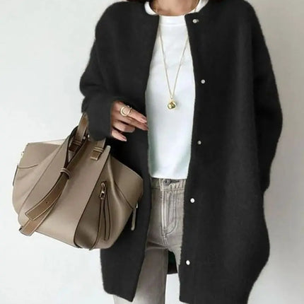 Kath | Women's Wool & Mohair Blend Cardigan | Elegant Versatile Layer | Cozy Softness | Chic Design