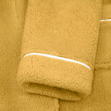 Luxurious Sherpa Fleece Bathrobe | Unisex Shawl Collar Robe with Pockets | Cozy Coral Flannel Fabric for Year-Round Comfort | Soft Lightweight Design | Perfect Gift | Machine Washable