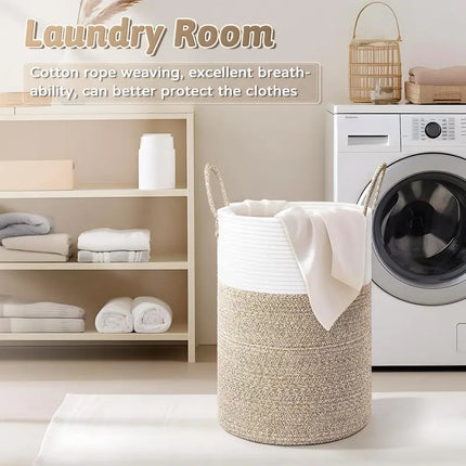 Versatile Storage Basket | Durable Design | Spacious Capacity | Handy Handles | Fits Any Interior | Perfect for Laundry, Toys, Blankets | Ideal for Bedroom, Bathroom, Living Room, Nursery