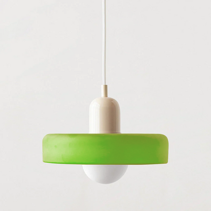 Bauhaus Pendant Light | Vivid Colored Glass | Modern Design | Functional Home Decor | Energy Efficient Lighting for Living Room, Dining Room, Bedroom