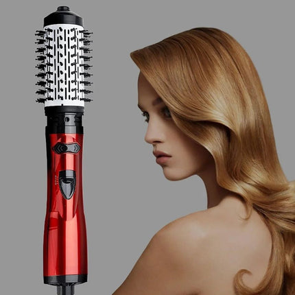 360° Rotating Hair Dryer Brush | Two Interchangeable Brushes | Multi-directional Styling | Adjustable Temperature Settings | Ergonomic Design | Negative Ion Technology | Suitable for Dry and Wet Hair | 1000W