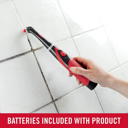 Cordless Electric Scrubber | Fast Cleaning Tool | Oscillating Head | Water Resistant | Ergonomic Grip | Includes 4 AA Batteries | Ideal for Grout Lines & Tight Spaces | Rubbermaid Durability