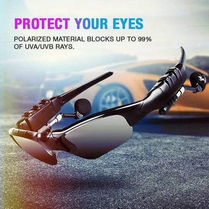 Bluetooth Sunglasses | Hi-Fi Headset | Polarized UV Protection | Wireless 10m | Compatible with iOS & Android Devices | Hands-Free Calling & Music | Lightweight | Long Battery Life