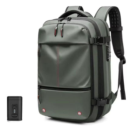Large Capacity Travel Backpack | Vacuum Compression | Expandable 60L | Anti-Theft Lock | Dry/Wet Separation | Durable Polyester fabric | 12 x 7.8 x 20 Inches | Free Mini Vacuum Included