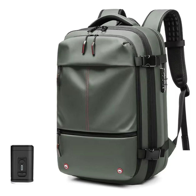 Large Capacity Travel Backpack | Vacuum Compression | Expandable 60L | Anti-Theft Lock | Dry/Wet Separation | Durable Polyester fabric | 12 x 7.8 x 20 Inches | Free Mini Vacuum Included