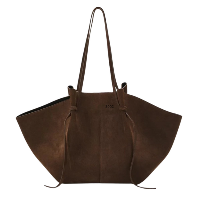 ANGEL | Vintage Inspired Faux Suede Tote for Women | Large Capacity Shoulder Purse | Versatile Everyday Handbag