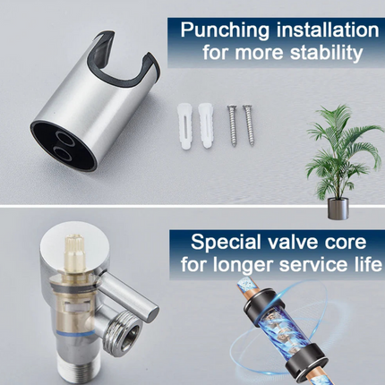 HygieneX | Bathroom Handheld Sprayer | Eco-Friendly Design | Adjustable Water Pressure | Durable Rust-Resistant Material | Easy DIY Installation | Slim and Modern Look | Daily Comfort and Hygiene