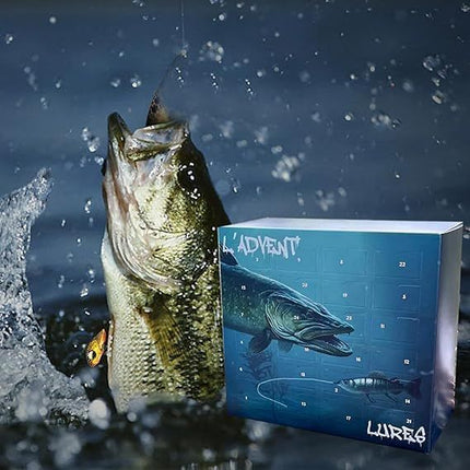 2024 Holiday Advent Calendar | 24 High-Quality Fishing Lures | Surprise Box for Freshwater & Saltwater | Ready-to-Use Lures | Perfect Gift for Anglers