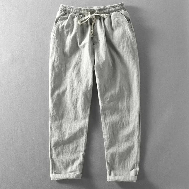 Men's Slim Fit Lightweight Trousers | Breathable Fabric | Wrinkle-Resistant | Deep Pockets | Zip Closure | Ultimate Comfort | Effortless Style | Perfect for Casual and Sophisticated Occasions