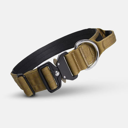 Durable Military-Grade Nylon Dog Collar with Control Handle | Quick Release Buckle | Heavy-Duty for Strong Breeds | Ideal for Training & Hiking