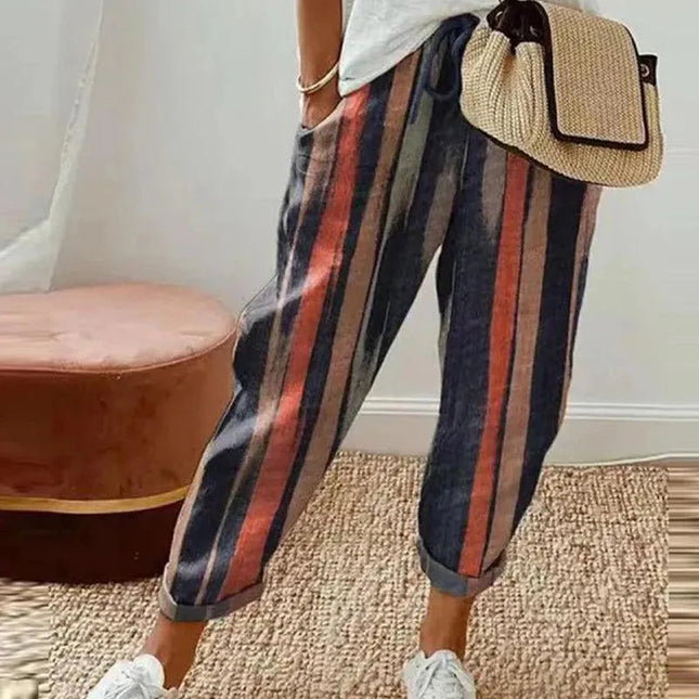 Lieva - Casual katoen - linnen - broek voor dames - Visconte