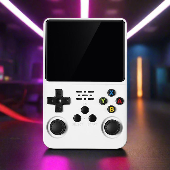 Retro Gaming Console | 20,000 Classic Games | 128GB Storage | Dual Joysticks | 3.5" HD IPS Display | RK3326 Quadcore CPU | 10+ Hour Battery | Built-in Speaker & 3.5mm Audio Port | Nostalgic Entertainment