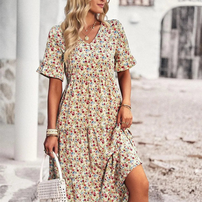 Dames Zomerjurk met Korte Mouwen - Visconte