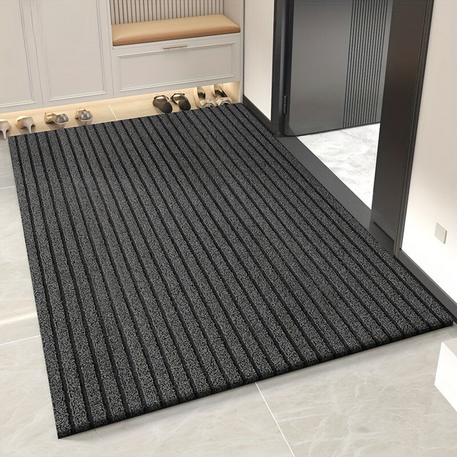 All-Season Durable Striped Doormat | Non-Slip PVC Backing | Stain & Fade Resistant | Low Profile for Indoor & Outdoor Use | Weatherproof Floor Mat 60x90cm