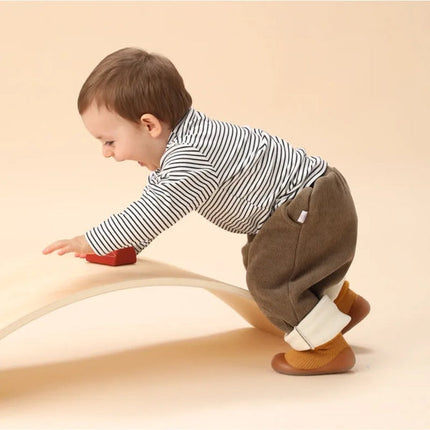Mini Fashion™ | Indoor Outdoor Non-Slip Baby Booties | Warm Cozy Footwear for Toddlers
