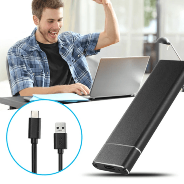 High-Speed External SSD | Up to 520MB/s | Aluminum Alloy | Type-C/USB 3.1 Ports | Multicolor Options | Compact and Portable | Compatible with Windows/Android | Ideal for Data Backups