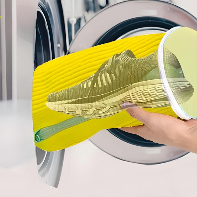 Microfiber Shoe Care Bag | Protects from Water Damage | No Fading or Shrinking | Gentle Cleansing for All Shoe Types | Reusable & Washable | Innovative Shoe Cleaning Accessory with Soft Bristles