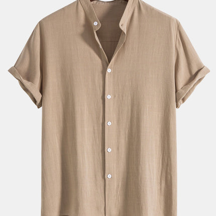 MIKE | Men's Two-Piece Linen Set | Shirt and Trousers | Lightweight | Summer Outfit | Versatile Casual to Semi-Formal Wear | Durable and Easy Care | Breathable and Soft | Elegant Design