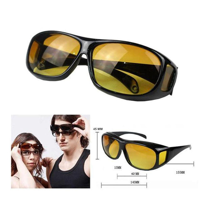 HD Night Vision Glasses | Anti-Glare Polarized Lenses | Enhance Clarity & Contrast | Unisex | Ideal for Night Driving | Lightweight & Durable Frame | Protects Against UV Rays | Fits Over Prescription Glasses