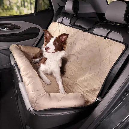 Dog Car Seat Cushion | Waterproof | Anti-Scratch | Foldable | Large Size for Medium & Big Dogs | Comfortable Edges | Seat Belt Attachments | 92x127.6cm | Suitable for Travel