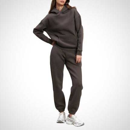 Women's Urban Jogger Set | Stylish Hoodie & Joggers | Soft & Breathable Cotton Tracksuit | Versatile Everyday Attire | Kangaroo Pocket & Adjustable Hood | Elastic Waistband & Side Pockets