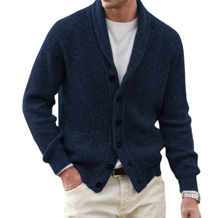 FRED | Men's Thick & Warm Cardigan Jacket | Cozy Autumn & Winter Outerwear | Simple Modern Design | Versatile for Casual & Office Wear | Comfortable All-Day Fit