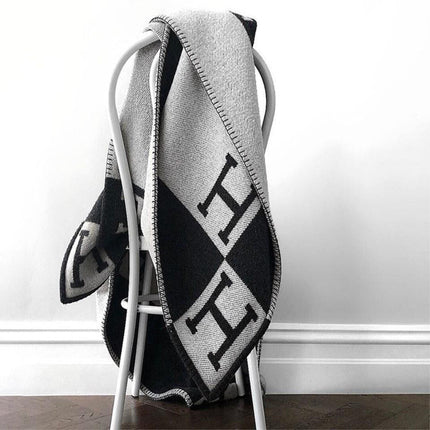 Luxury Wool Cashmere Throw | Ultra-Soft Comfort | Elegant Decor | 140x170 cm | Multiple Colors | 800g