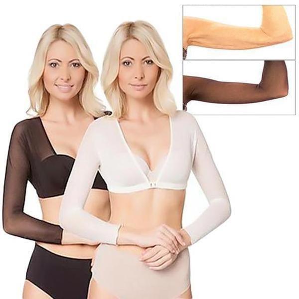 Anti-Cellulite Compression Sleeves | Tone and Reshape Arms | Boosts Circulation | Tightens Loose Skin | Sweat-Wicking | Stretchy Fit | Bio-Active Mineral Crystals | Reduces Cellulite | Stylish and Functional