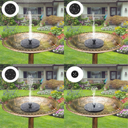 Solar Powered Fountain Pump | 1.4W | Automatic Water Feature | 6 Spray Nozzles | 3 Adjustable Water Heights | For Bird Bath, Fish Tank & Garden Decor | Eco-Friendly Floating Pump | No Electricity Needed | Water Circulation | Hummingbird Attractor