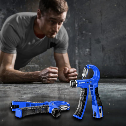 Smart Counting Hand Gripper 2 Pack | Adjustable Resistance 10-130 lbs | Forearm Wrist Finger Strength Trainer with Built-in Counter | Ergonomic Design | Injury Rehab & Exercise Equipment