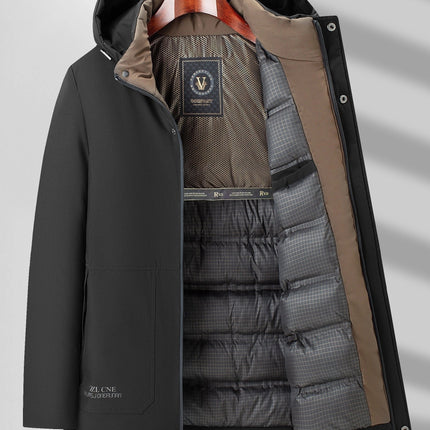 Men's Waterproof Winter Jacket | Quilted Filling | Zipper Pockets | Breathable & Warm | Regular Fit | Puento Fortade