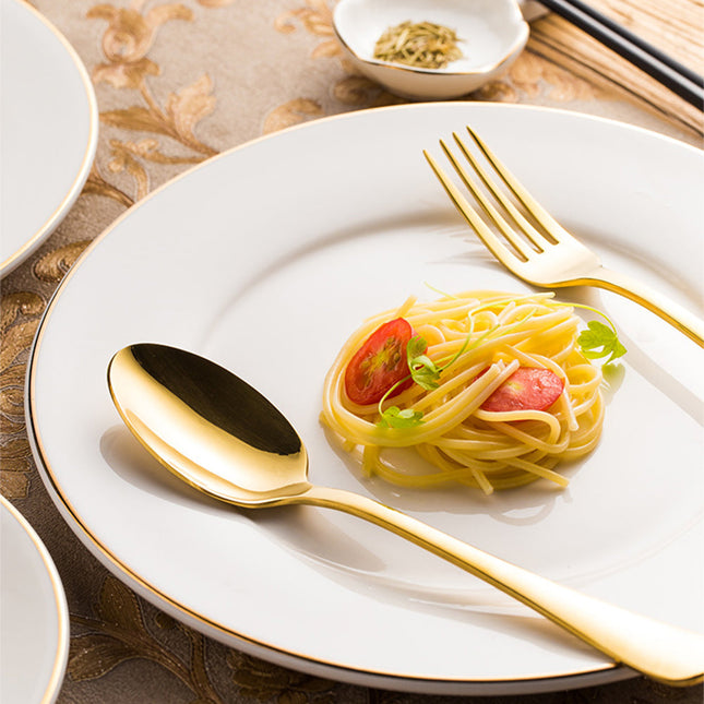 Beverly 24-Piece Luxury Stainless Steel Flatware Set | Elegant Tableware for 6 | Dishwasher Safe