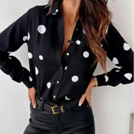 Roos - Elegante blouse met stippen - Visconte
