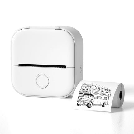 Portable Mini Bluetooth Printer | Print Photos, Labels & Memos On-the-Go | Ink-Free Technology | Sticky Backing | Mobile Integration with iOS & Android | Compact & Rechargeable | Easy Printing from Smartphone