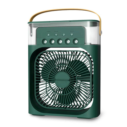 Portable 3-in-1 Air Cooler | Humidifier | Purifier | 10W | 700ml Tank | USB/AC Power | Ideal for Bedroom, Office | LED Night Light | Adjustable Fan Speeds | Evaporative Cooling | 720g | Compact & Sleek Design