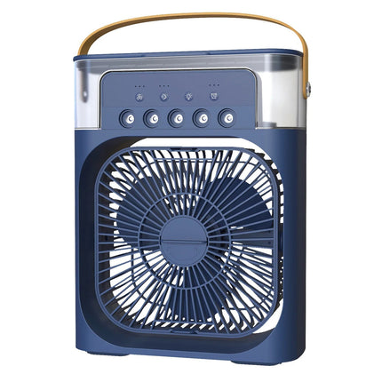 Portable 3-in-1 Air Cooler | Humidifier | Purifier | 10W | 700ml Tank | USB/AC Power | Ideal for Bedroom, Office | LED Night Light | Adjustable Fan Speeds | Evaporative Cooling | 720g | Compact & Sleek Design