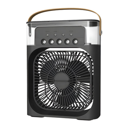 Portable 3-in-1 Air Cooler | Humidifier | Purifier | 10W | 700ml Tank | USB/AC Power | Ideal for Bedroom, Office | LED Night Light | Adjustable Fan Speeds | Evaporative Cooling | 720g | Compact & Sleek Design