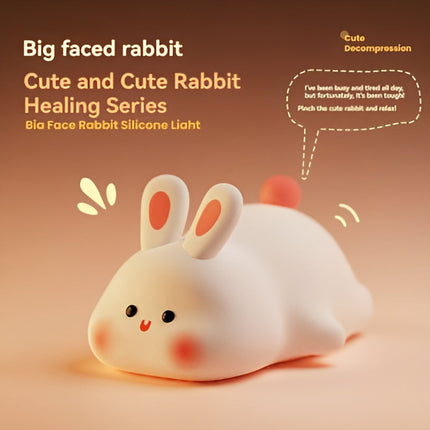 Silicone Bunny Night Light | Adjustable Brightness | Safe for Kids | Rechargeable Battery | Portable Design | Home Decor | Stress Relief | Warm Ambient Glow | Child-Safe BPA-Free Material | 3 Light Modes
