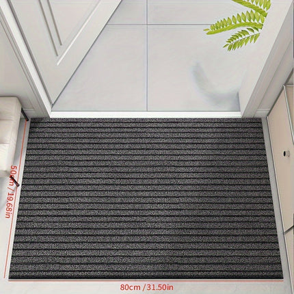 All-Season Durable Striped Doormat | Non-Slip PVC Backing | Stain & Fade Resistant | Low Profile for Indoor & Outdoor Use | Weatherproof Floor Mat 60x90cm