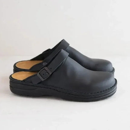 Lorenzo Men's Leather Comfort Slippers | Orthopedic Design | Durable & Supportive | Everyday Casual Wear | High-Quality Leather | Non-Slip Rubber Sole | All-Season Comfortable Footwear for Men