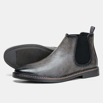 ROBERTO | Timeless Leather High-Top Sneakers | Men's Fashion Footwear | Sophisticated Elegant Design | Versatile Black│Durable Luxurious Finish