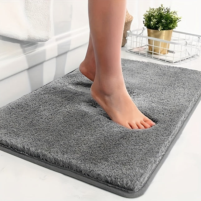 LuxaMat | Geometric Soft Padded Bath Mat | Non-Slip | Super Absorbent Plush Design | 100% Polyester | Elegant Bathroom Comfort | Safety PVC Backing | Multiple Sizes Available