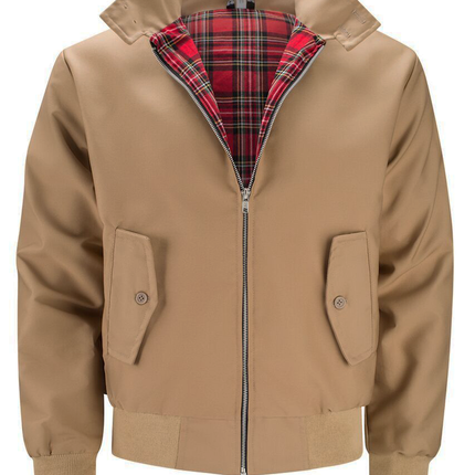 Ryder Men's Harrington Jacket | Tailored Stitching | Ribbed Cuffs & Hem | Premium Fabric | Multi-layered Lining | Folded Collar | Versatile Style | Formal & Casual Wear