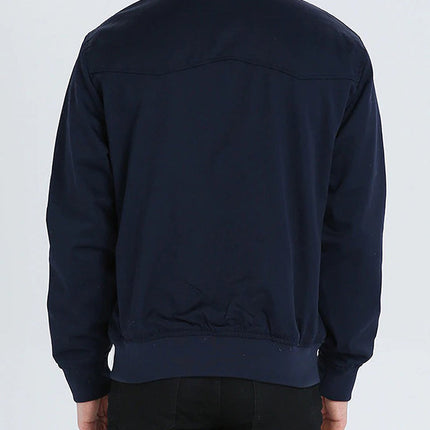 Ryder Men's Harrington Jacket | Tailored Stitching | Ribbed Cuffs & Hem | Premium Fabric | Multi-layered Lining | Folded Collar | Versatile Style | Formal & Casual Wear