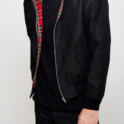 Ryder Men's Harrington Jacket | Tailored Stitching | Ribbed Cuffs & Hem | Premium Fabric | Multi-layered Lining | Folded Collar | Versatile Style | Formal & Casual Wear